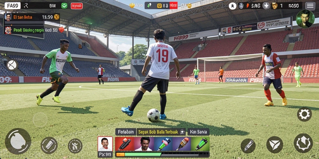 Tampilan gameplay FA99 yang menegangkan dan menarik.