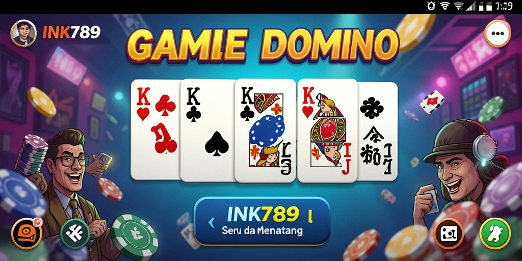 Tampilan gameplay menarik dari INK789 dengan kartu domino.