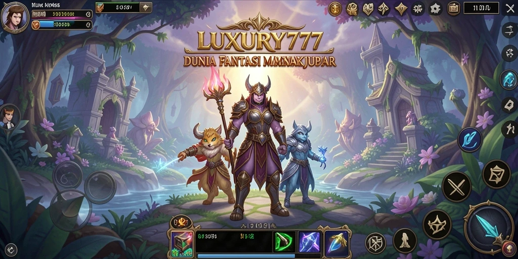 Menampilkan pertempuran seru dalam dunia fantasi LUXURY777.