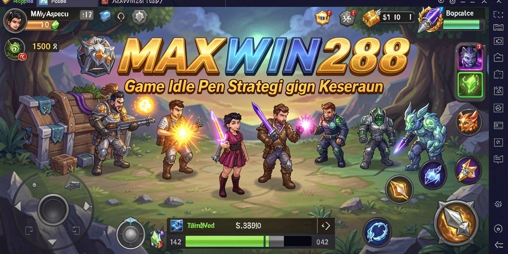 Tampilan gameplay <strong>MAXWIN288</strong> yang penuh warna dan interaksi menarik.