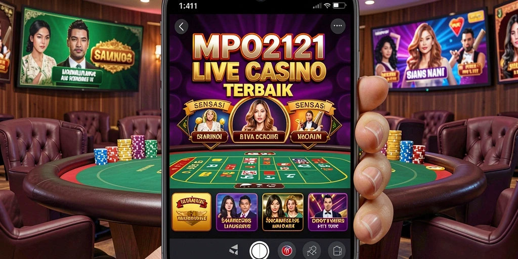 Tampilan menarik dari gameplay Live Casino MPO2121 dengan dealer langsung.
