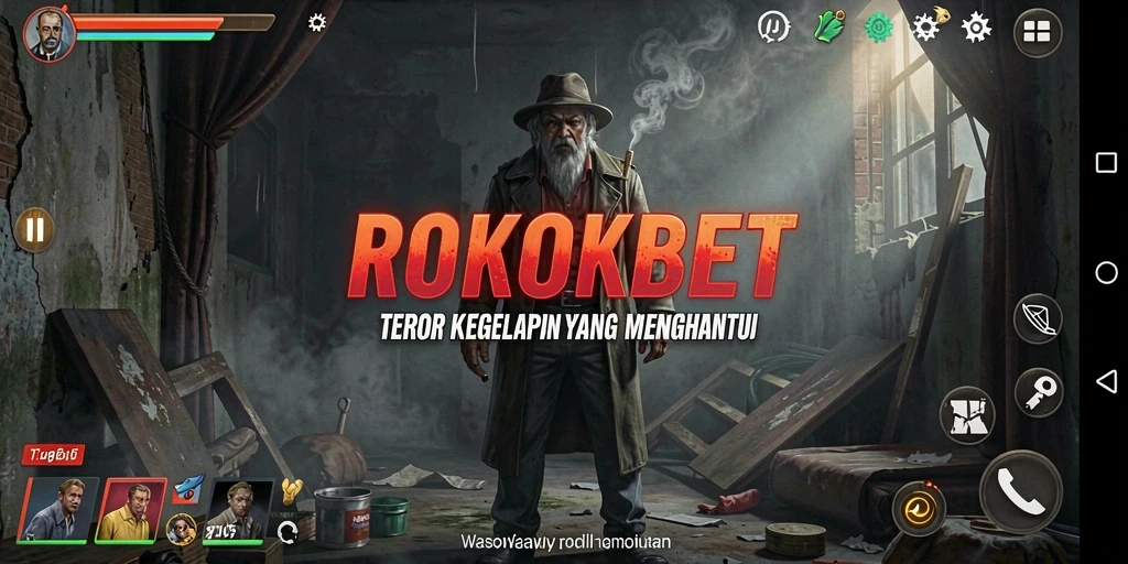 Tangkapan layar ROKOKBET menampilkan momen menegangkan dalam suasana Horror.