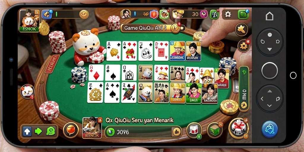 Screenshot gameplay RSNOK menampilkan keseruan bermain QiuQiu.