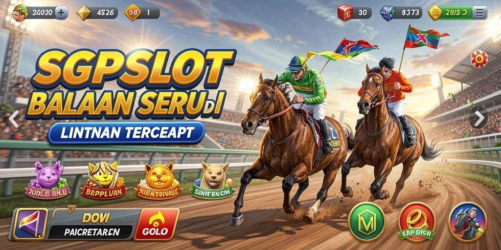 Screenshot SGPSLOT menampilkan aksi balapan yang mendebarkan dan mobil yang berkecepatan tinggi.